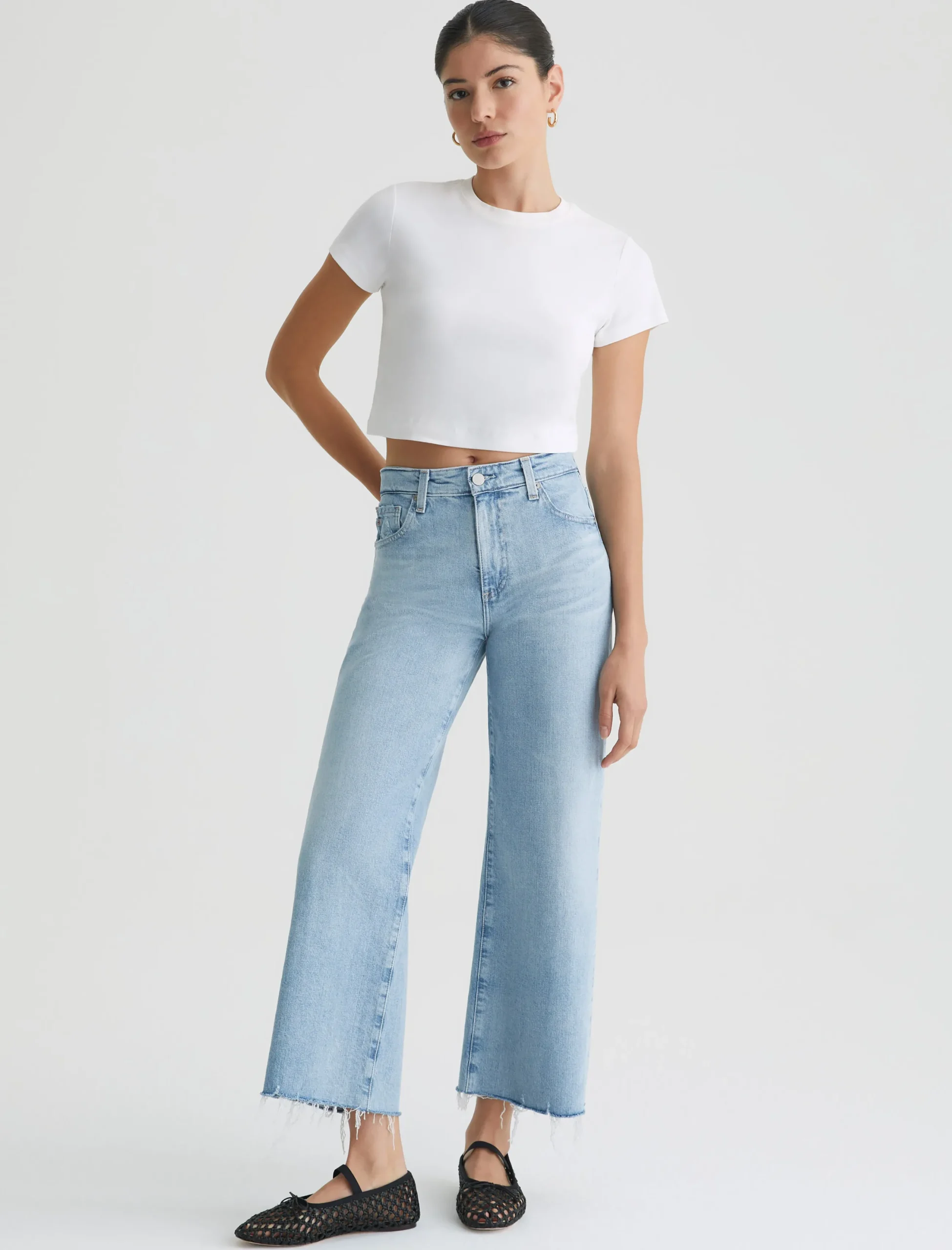 Women AG Jeans Saige Wide Leg Crop 360°